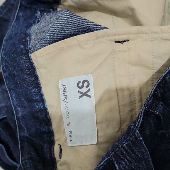 Rag & Bone Dark Blue Wash Cotton Denim Shortalls - Picture 9 of 10